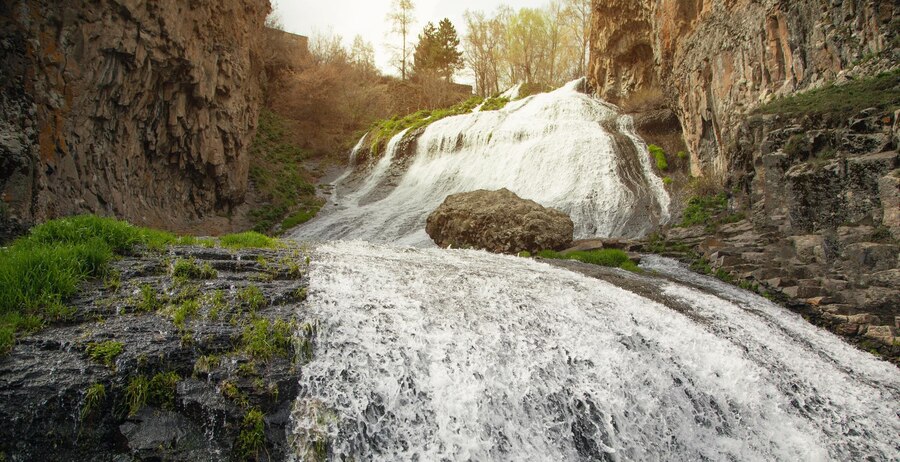 Jermuk waterfall Vayots dzor region Armenia